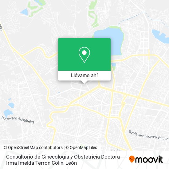 Mapa de Consultorio de Ginecologia y Obstetricia Doctora Irma Imelda Terron Colin