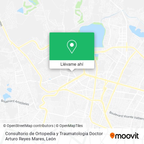 Mapa de Consultorio de Ortopedia y Traumatologia Doctor Arturo Reyes Mares