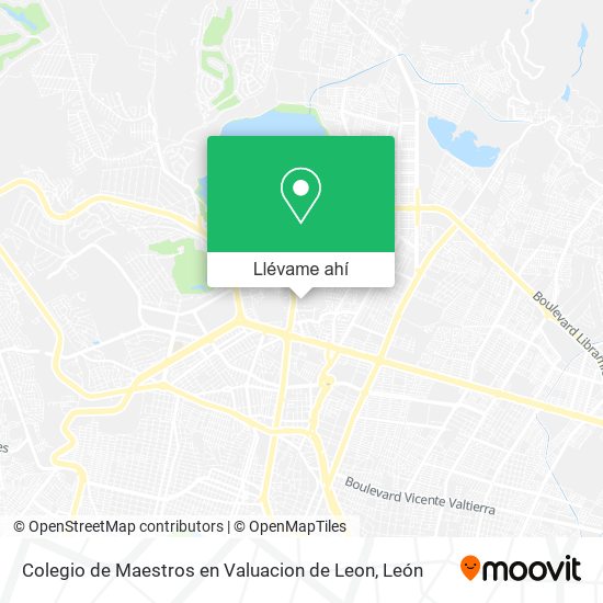 Mapa de Colegio de Maestros en Valuacion de Leon