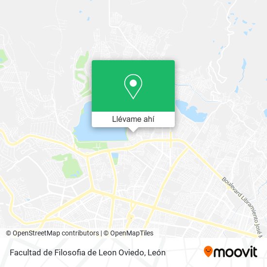 Mapa de Facultad de Filosofia de Leon Oviedo