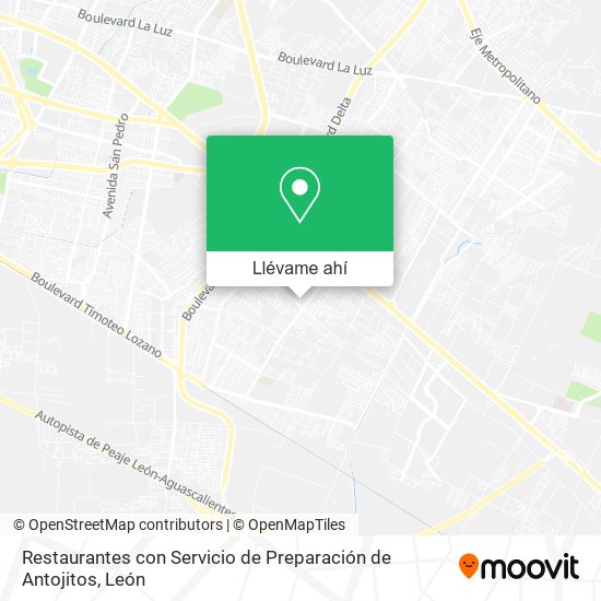 Mapa de Restaurantes con Servicio de Preparación de Antojitos