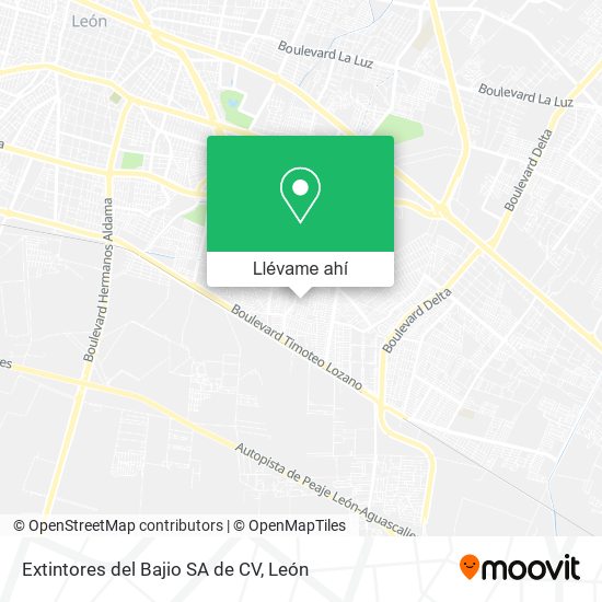 Mapa de Extintores del Bajio SA de CV