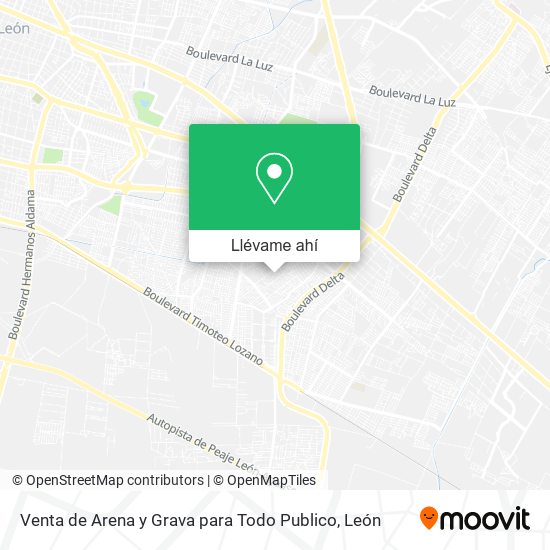 Mapa de Venta de Arena y Grava para Todo Publico