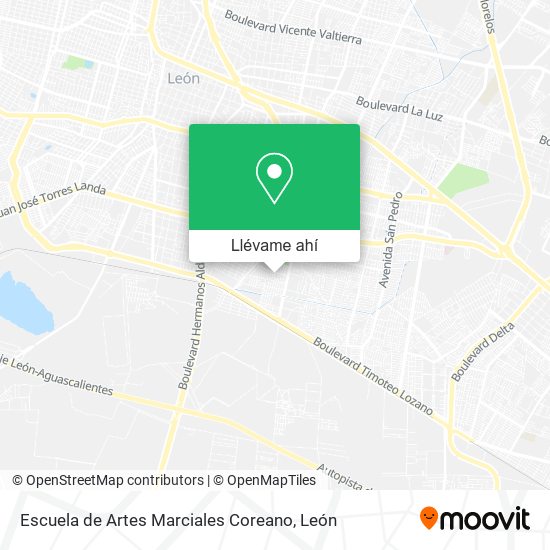 Mapa de Escuela de Artes Marciales Coreano