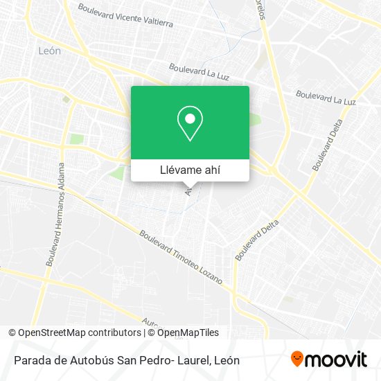 Mapa de Parada de Autobús San Pedro- Laurel