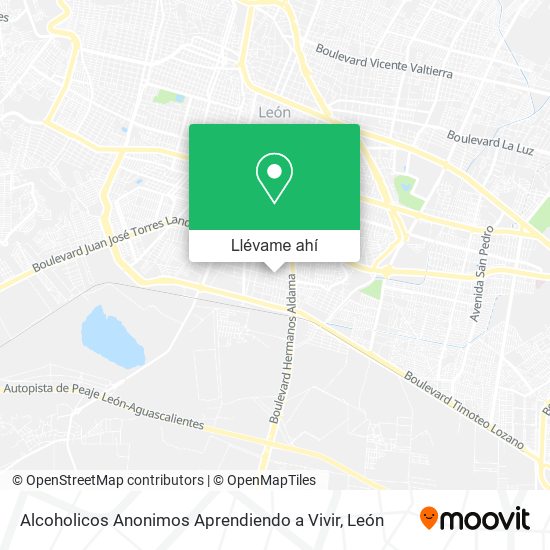 Mapa de Alcoholicos Anonimos Aprendiendo a Vivir