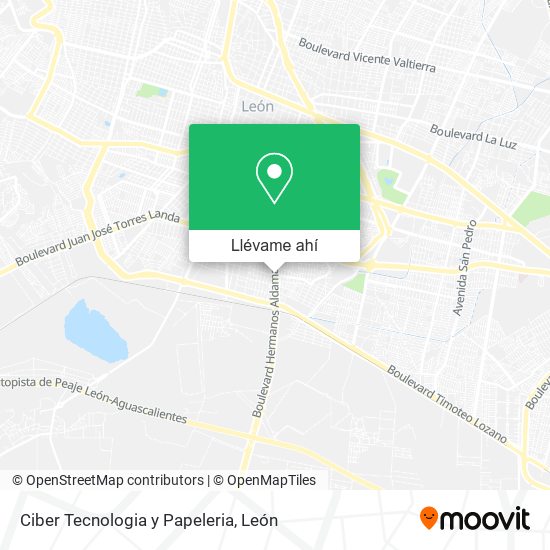 Mapa de Ciber Tecnologia y Papeleria