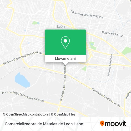 Mapa de Comercializadora de Metales de Leon
