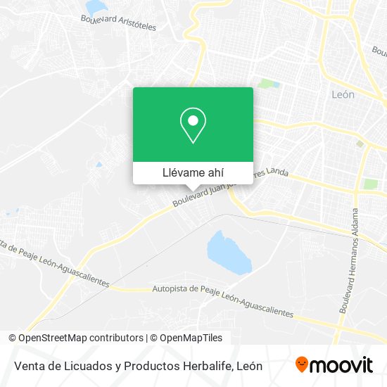 Mapa de Venta de Licuados y Productos Herbalife