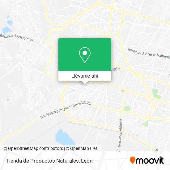 Mapa de Tienda de Productos Naturales