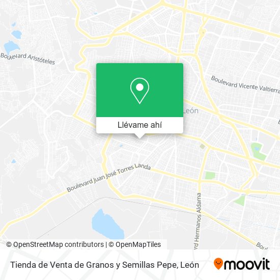 Mapa de Tienda de Venta de Granos y Semillas Pepe