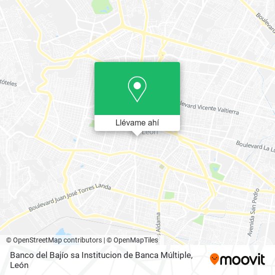 Mapa de Banco del Bajío sa Institucion de Banca Múltiple