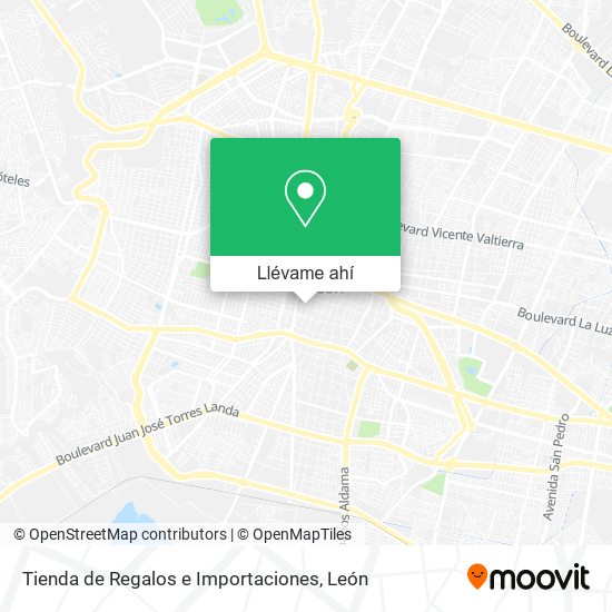 Mapa de Tienda de Regalos e Importaciones