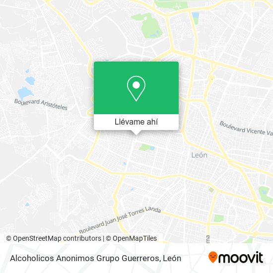 Mapa de Alcoholicos Anonimos Grupo Guerreros