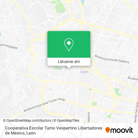Mapa de Cooperativa Escolar Turno Vespertino Libertadores de Mexico