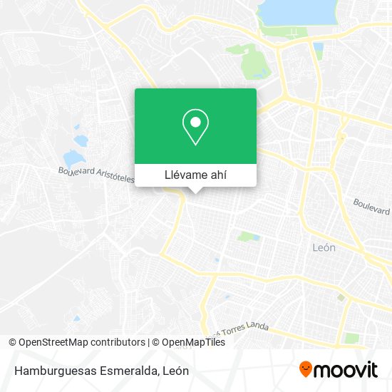 Mapa de Hamburguesas Esmeralda