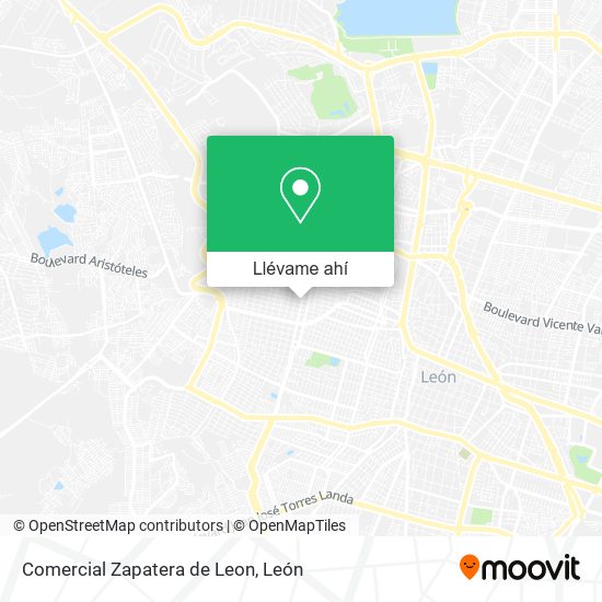 Mapa de Comercial Zapatera de Leon