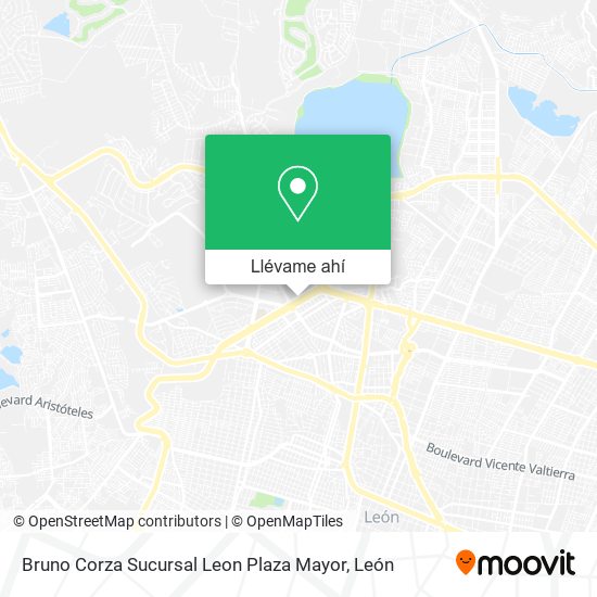 Mapa de Bruno Corza Sucursal Leon Plaza Mayor