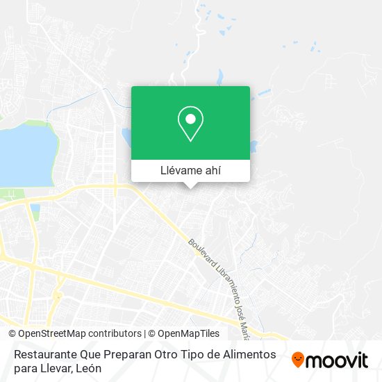 Mapa de Restaurante Que Preparan Otro Tipo de Alimentos para Llevar