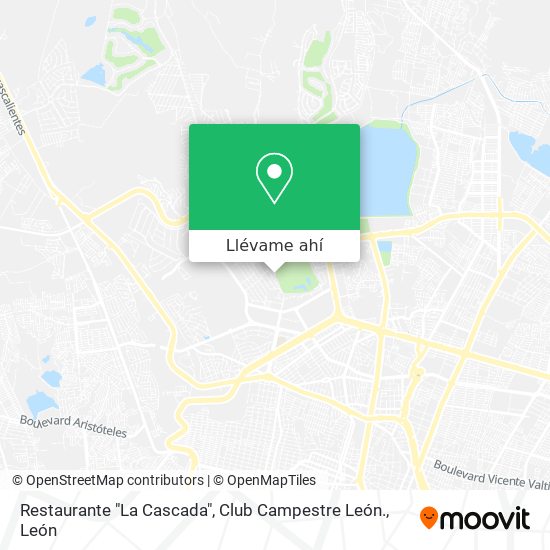 Mapa de Restaurante "La Cascada", Club Campestre León.