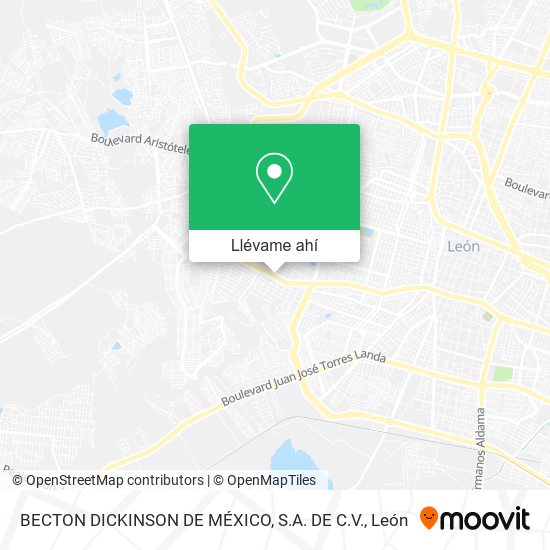 Mapa de BECTON DICKINSON DE MÉXICO, S.A. DE C.V.