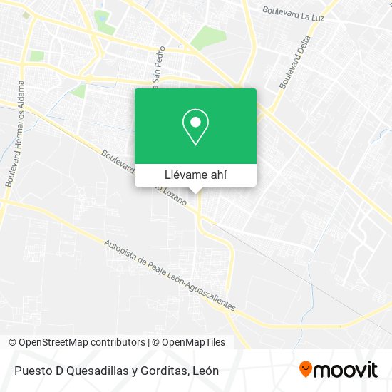 Mapa de Puesto D Quesadillas y Gorditas