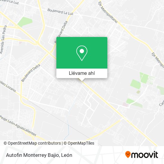 Mapa de Autofin Monterrey Bajio