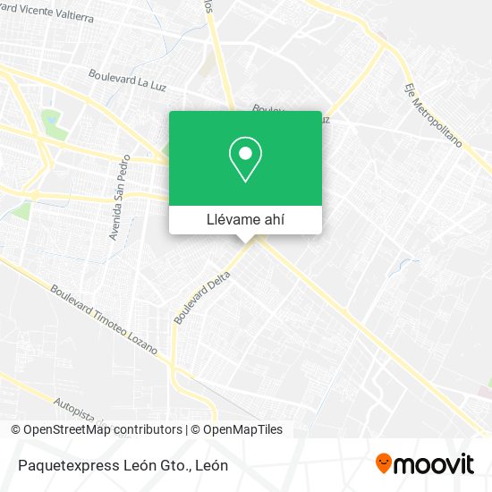 Mapa de Paquetexpress León Gto.