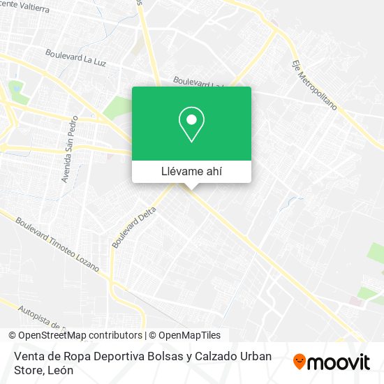 Mapa de Venta de Ropa Deportiva Bolsas y Calzado Urban Store