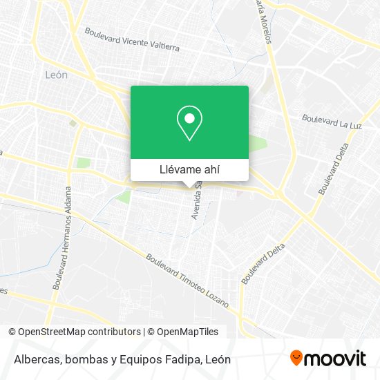 Mapa de Albercas, bombas y Equipos Fadipa