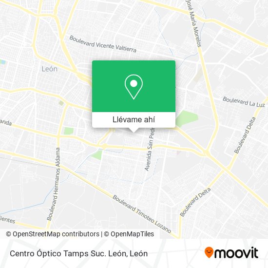 Mapa de Centro Óptico Tamps Suc. León