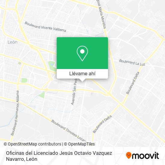 Mapa de Oficinas del Licenciado Jesús Octavio Vazquez Navarro