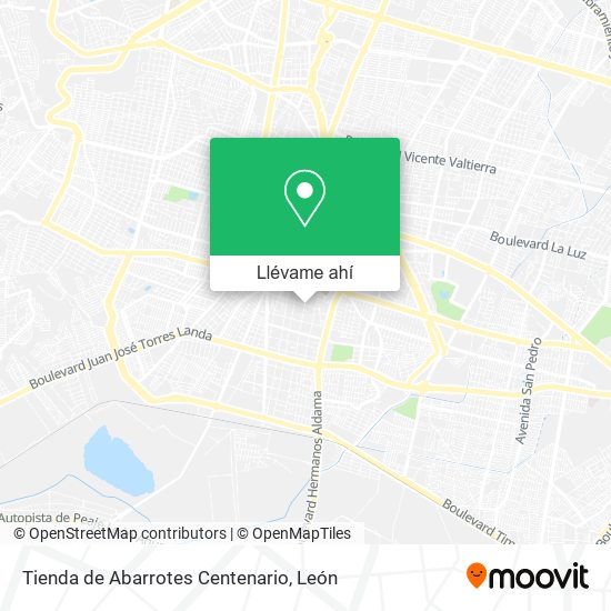Mapa de Tienda de Abarrotes Centenario