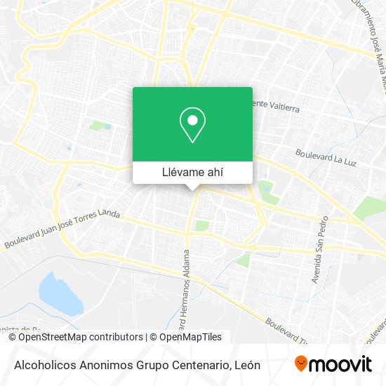 Mapa de Alcoholicos Anonimos Grupo Centenario