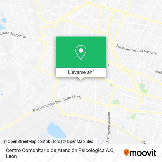 Mapa de Centro Comunitario de Atención Psicológica A.C