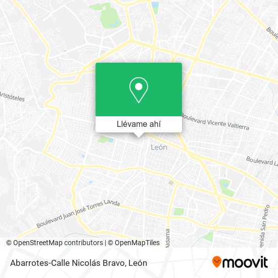 Mapa de Abarrotes-Calle Nicolás Bravo