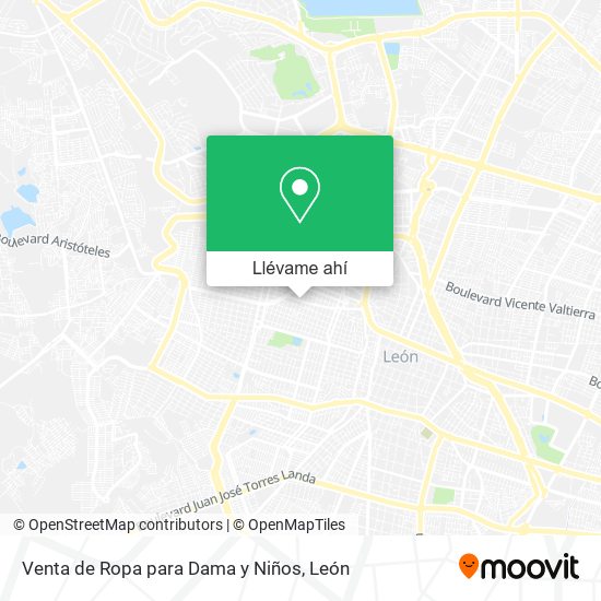 Mapa de Venta de Ropa para Dama y Niños