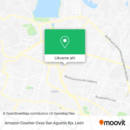 Mapa de Amazon Counter-Oxxo San Agustín Bjx