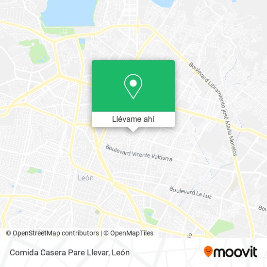 Mapa de Comida Casera Pare Llevar