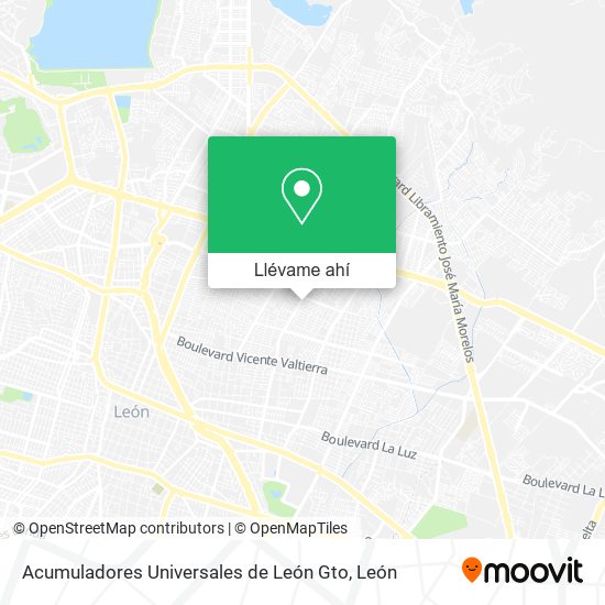 Mapa de Acumuladores Universales de León Gto