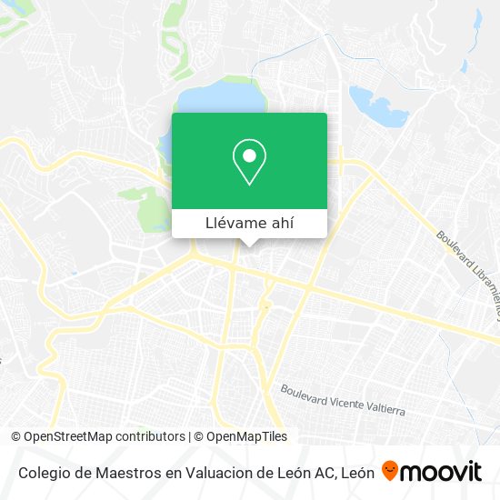 Mapa de Colegio de Maestros en Valuacion de León AC