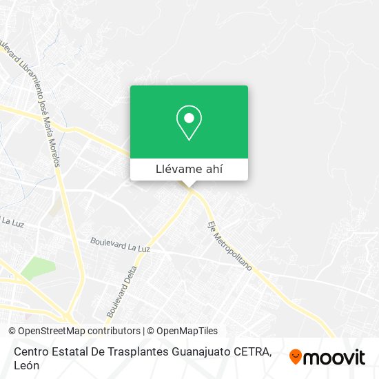 Mapa de Centro Estatal De Trasplantes Guanajuato CETRA