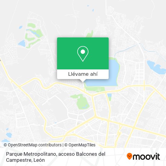 Mapa de Parque Metropolitano, acceso Balcones del Campestre