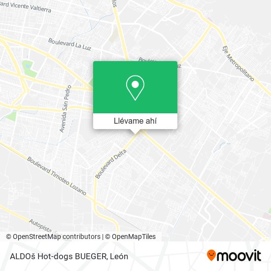 Mapa de ALDOš Hot-dogs BUEGER