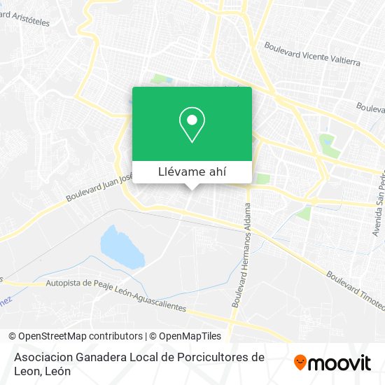 Mapa de Asociacion Ganadera Local de Porcicultores de Leon