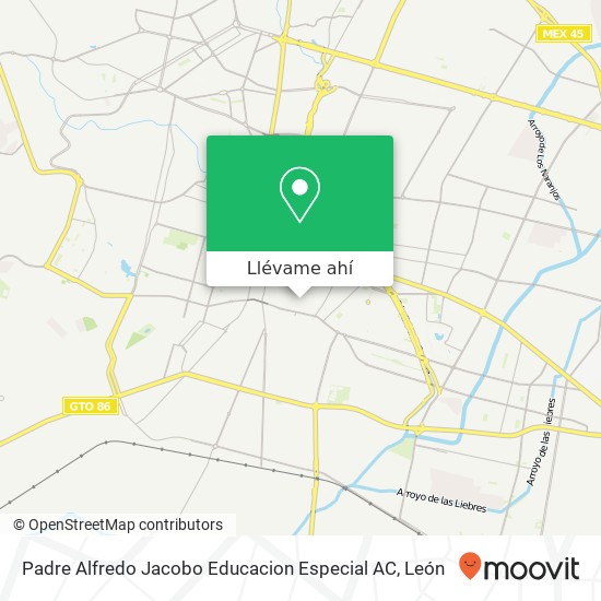 Mapa de Padre Alfredo Jacobo Educacion Especial AC