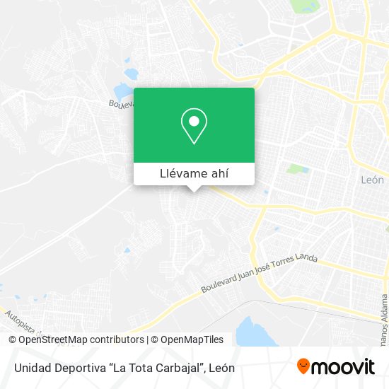 Mapa de Unidad Deportiva “La Tota Carbajal”