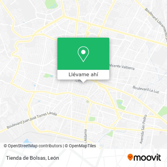 Mapa de Tienda de Bolsas