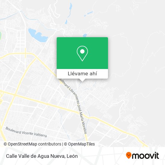 Mapa de Calle Valle de Agua Nueva