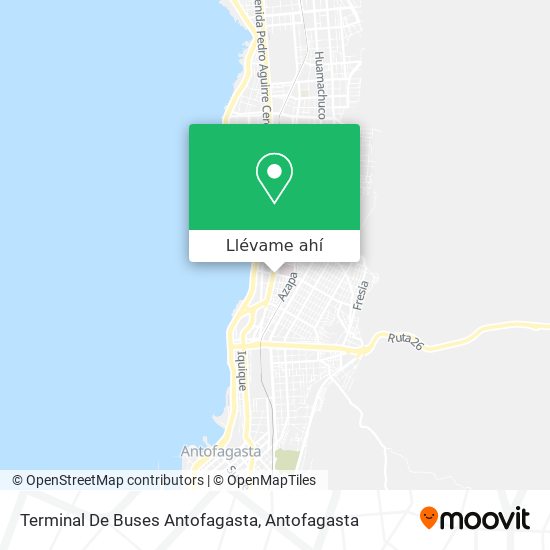 Mapa de Terminal De Buses Antofagasta